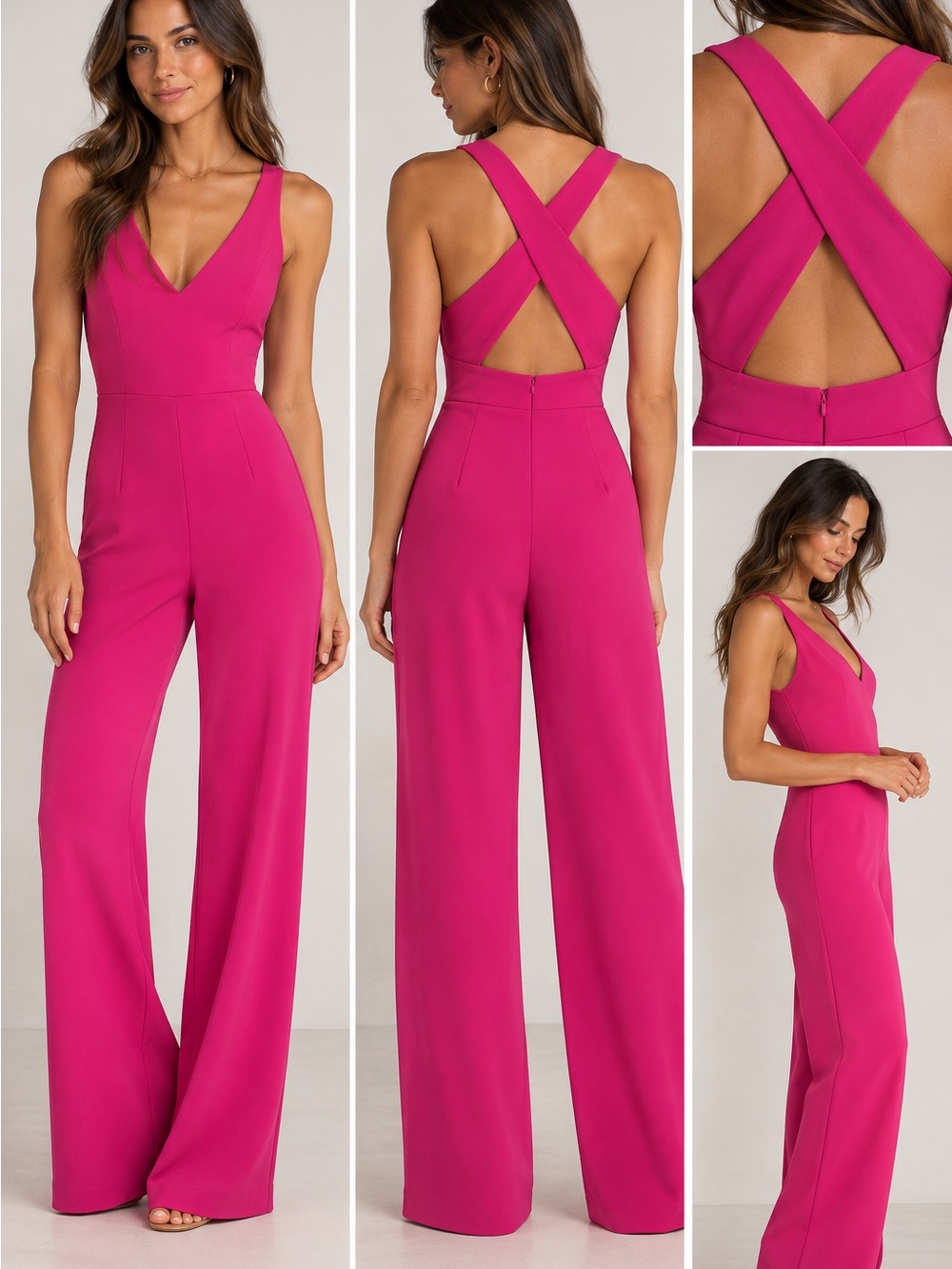 Crystal Sky Sleeveless Cutout Jumpsuit